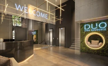 Lobby do Duo Stay Residence em Alphaville, Barueri