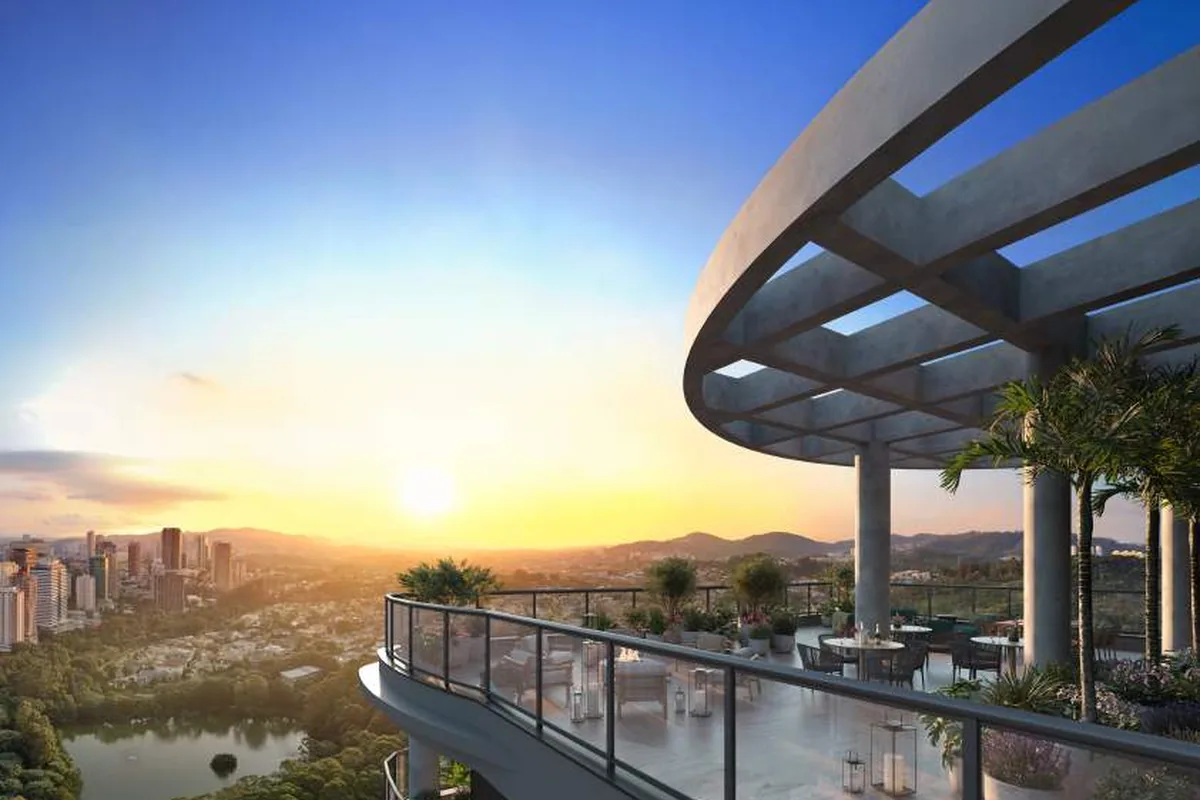 Rooftop no 41º andar do Square Design Residence, com vista sobre Alphaville