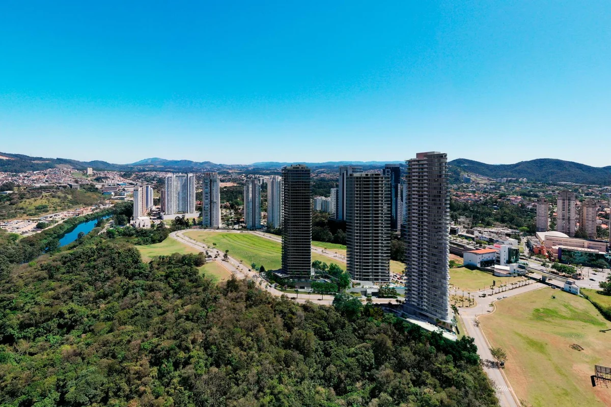 Foto real da vista panorâmica para a reserva a partir do Vista Alphagran